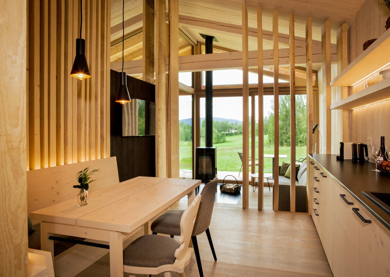 Luxus-Chalets "Woidhaisl" Euler Neuschönau Hütten im Detail Woidhaisl Holz