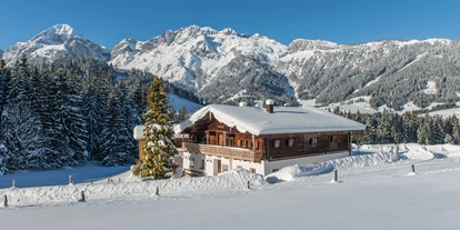 Hüttendorf - Weng (Goldegg) - Tiefverschneit im Lammertal mit Bilck auf das Tennengebirge liegt das Luxuschalet auf 950m Seehöhe in Alleinlage. - Alpenchalet KÄTH & NANEI
