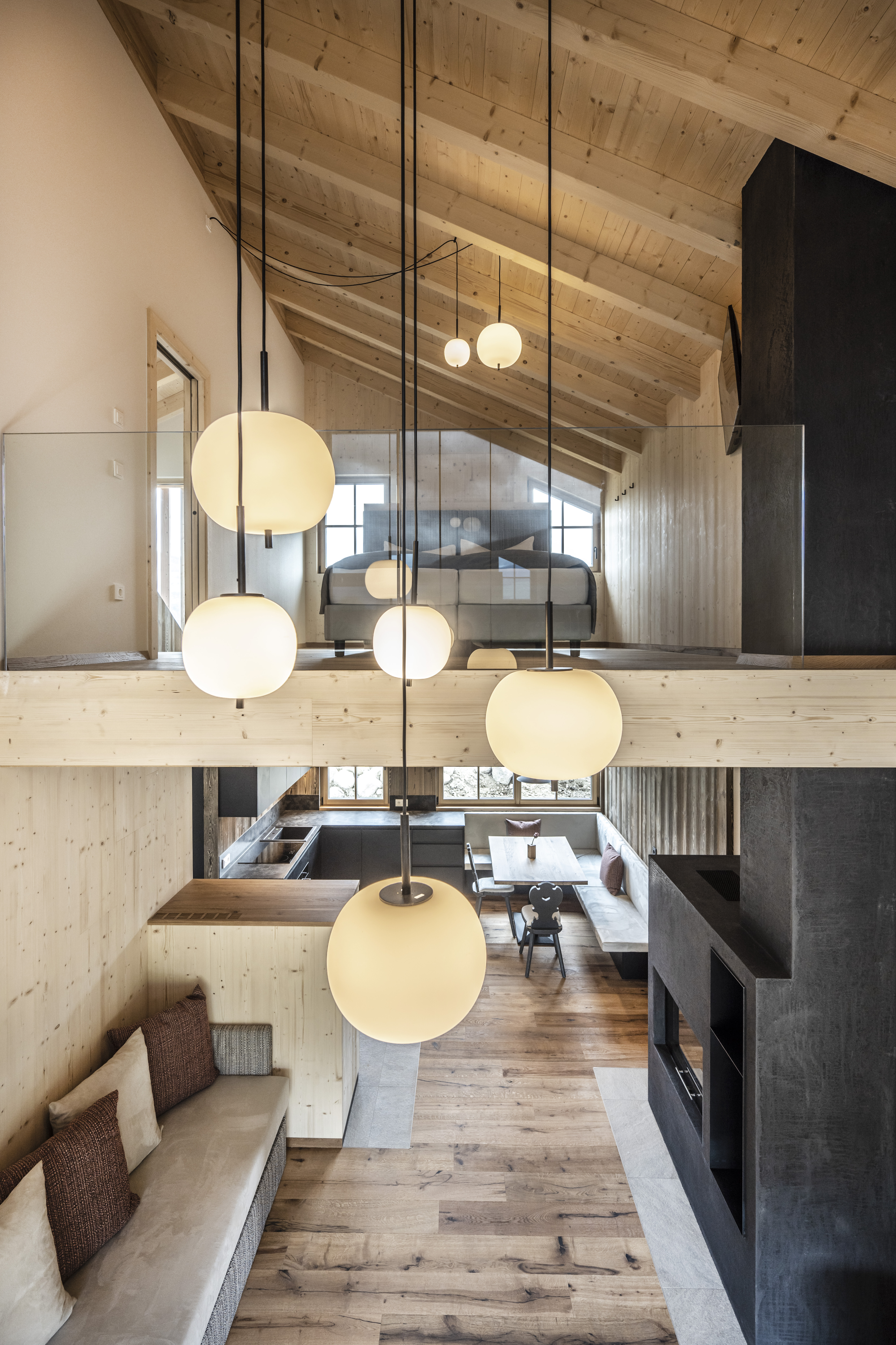 Chalet: Premium Chalet mit offener Galerie - Kessler‘s Mountain Lodge - Innen