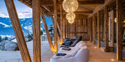 Hüttendorf - Chaletgröße: 4 - 6 Personen - Pinzgau - Terrasse im PRIESTEREGG BAD - PRIESTEREGG Premium ECO Resort