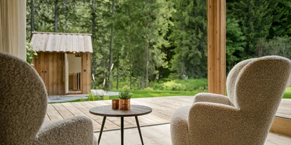 Hüttendorf - Chaletgröße: 4 - 6 Personen - Pinzgau - Seehütte Wohnzimmer - PRIESTEREGG Premium ECO Resort