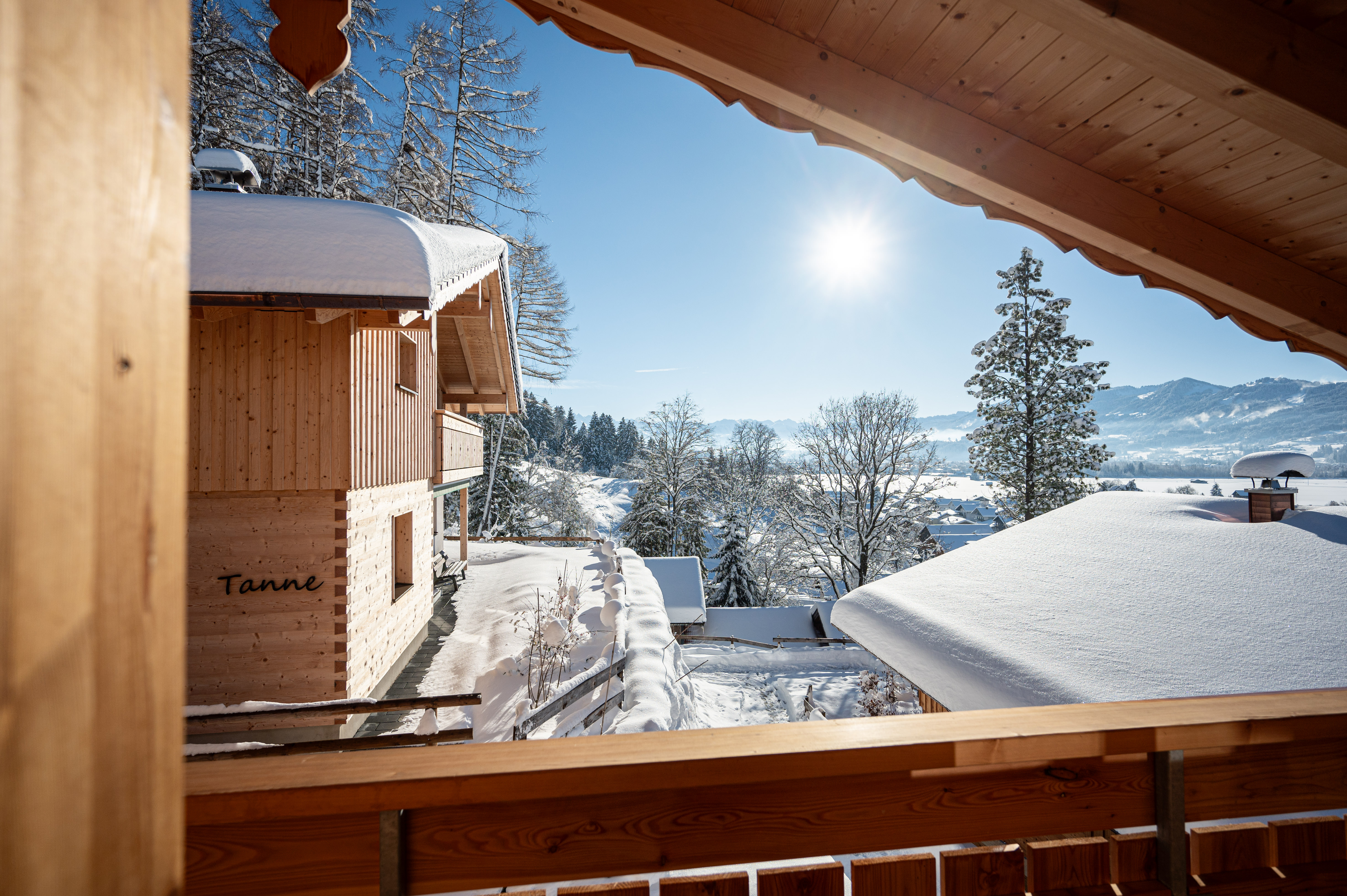 Chalet: Aussicht - Waldchalets Allgäu