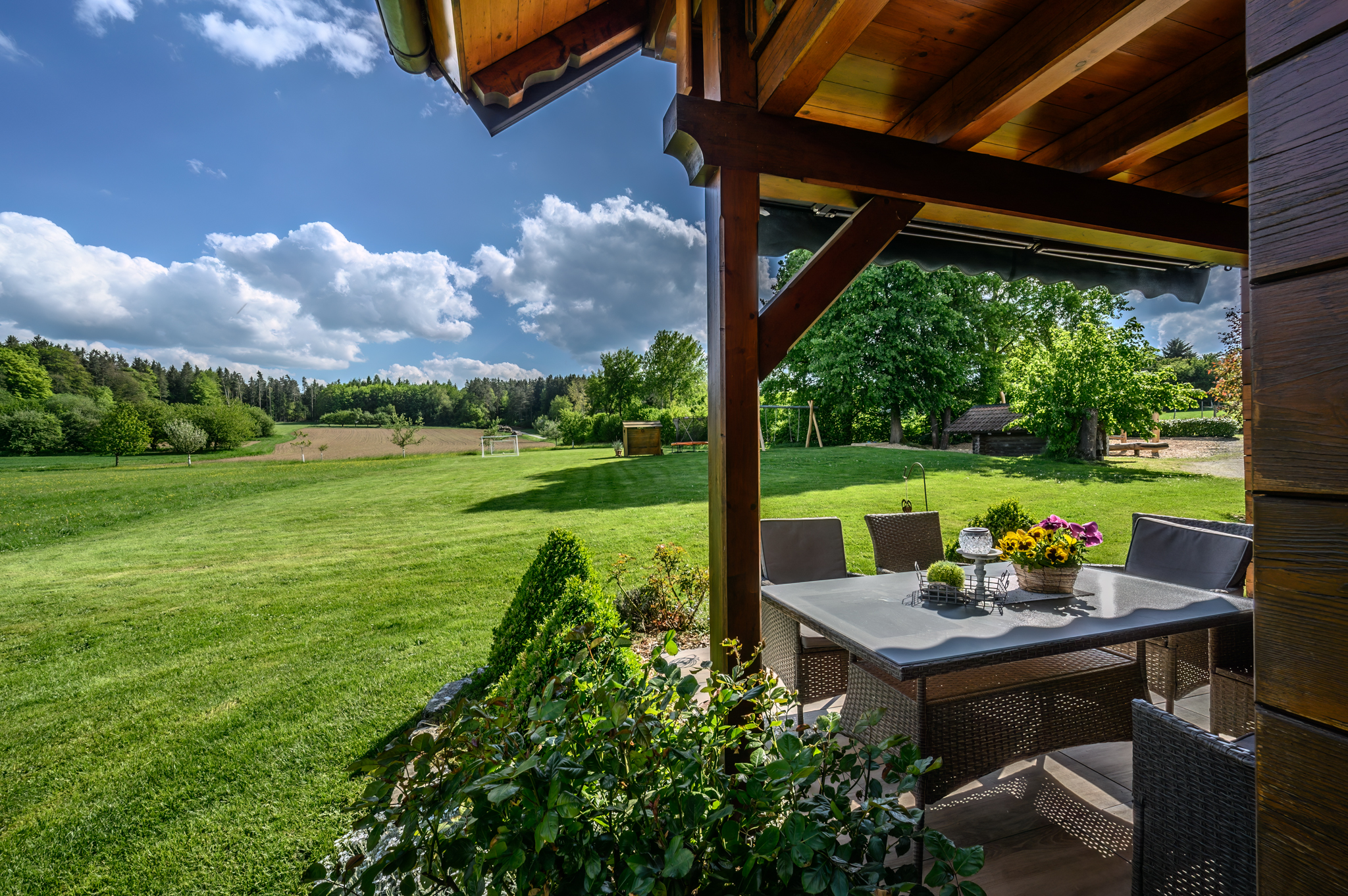 Chalet: Heumanns Blockhäuser am Wald - Außen