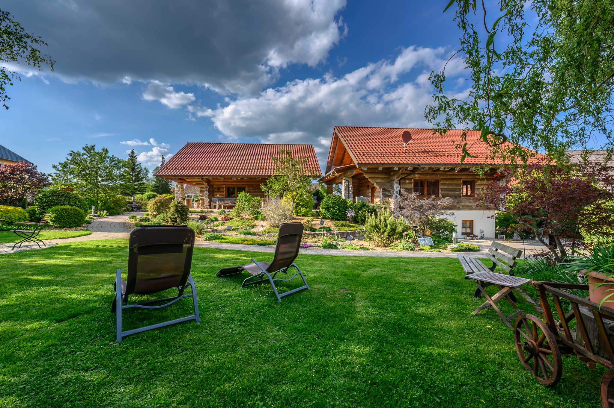 Chalet: Heumanns Blockhäuser am Wald - Außen
