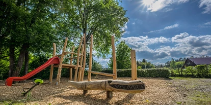 Hüttendorf - Parkplatz direkt an der Hütte - Heumanns Blockhäuser am Wald