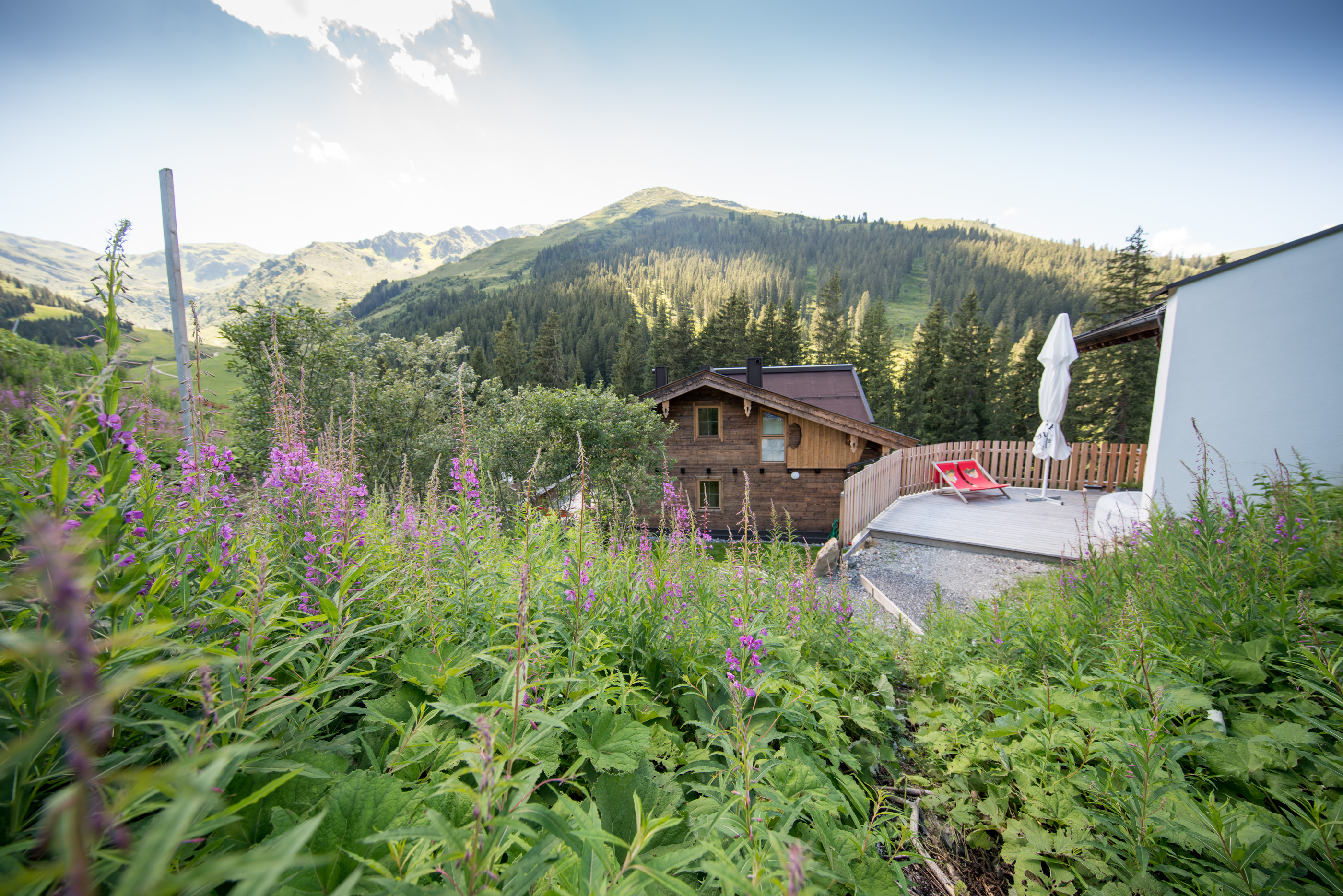 Montana Hochfügen Hütten im Detail Natur Pur