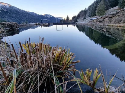 Hüttendorf - Schröcken - Unser Schwimmteich in der Winterruhe - Alpenflair-Chalets- Balderschwang
