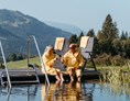 Chalet: Schwimmteich im Sommer - Alpenflair-Chalets- Balderschwang