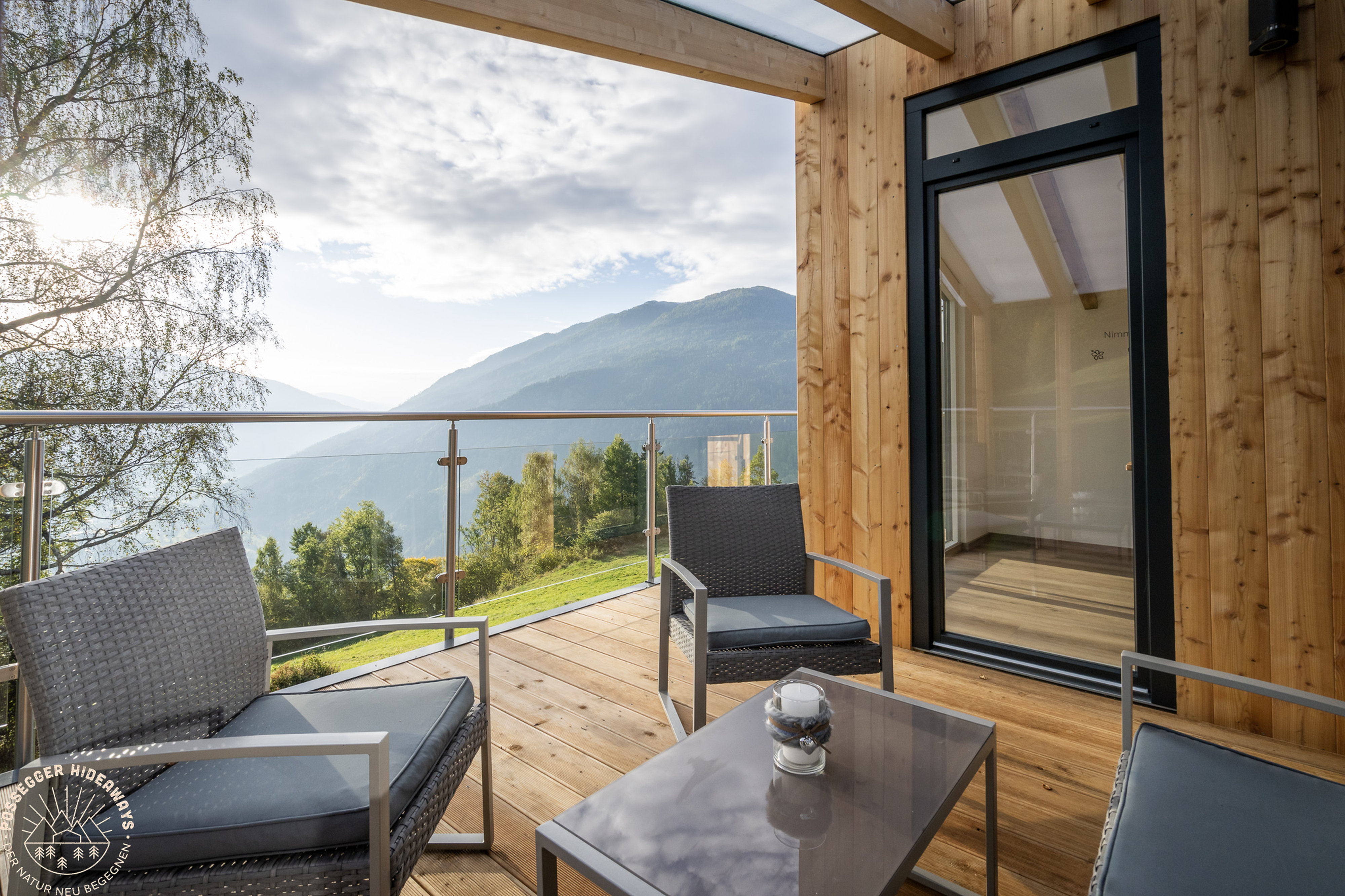 Chalet: Terrasse Aussicht Hideaway 4 - Possegger Hideaways