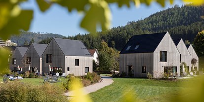 Hüttendorf - Sauna: im Hauptgebäude - Chalets Engel Obertal-Außenansicht - Chalets Engel Obertal 