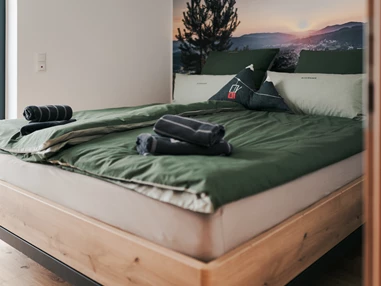 Chalet: Schlafzimmer 1 - Woid_Liebe&Glück Chalets Bodenmais