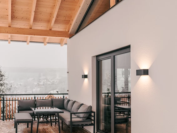 Chalet: Terrasse auch im Winter - Woid_Liebe&Glück Chalets Bodenmais