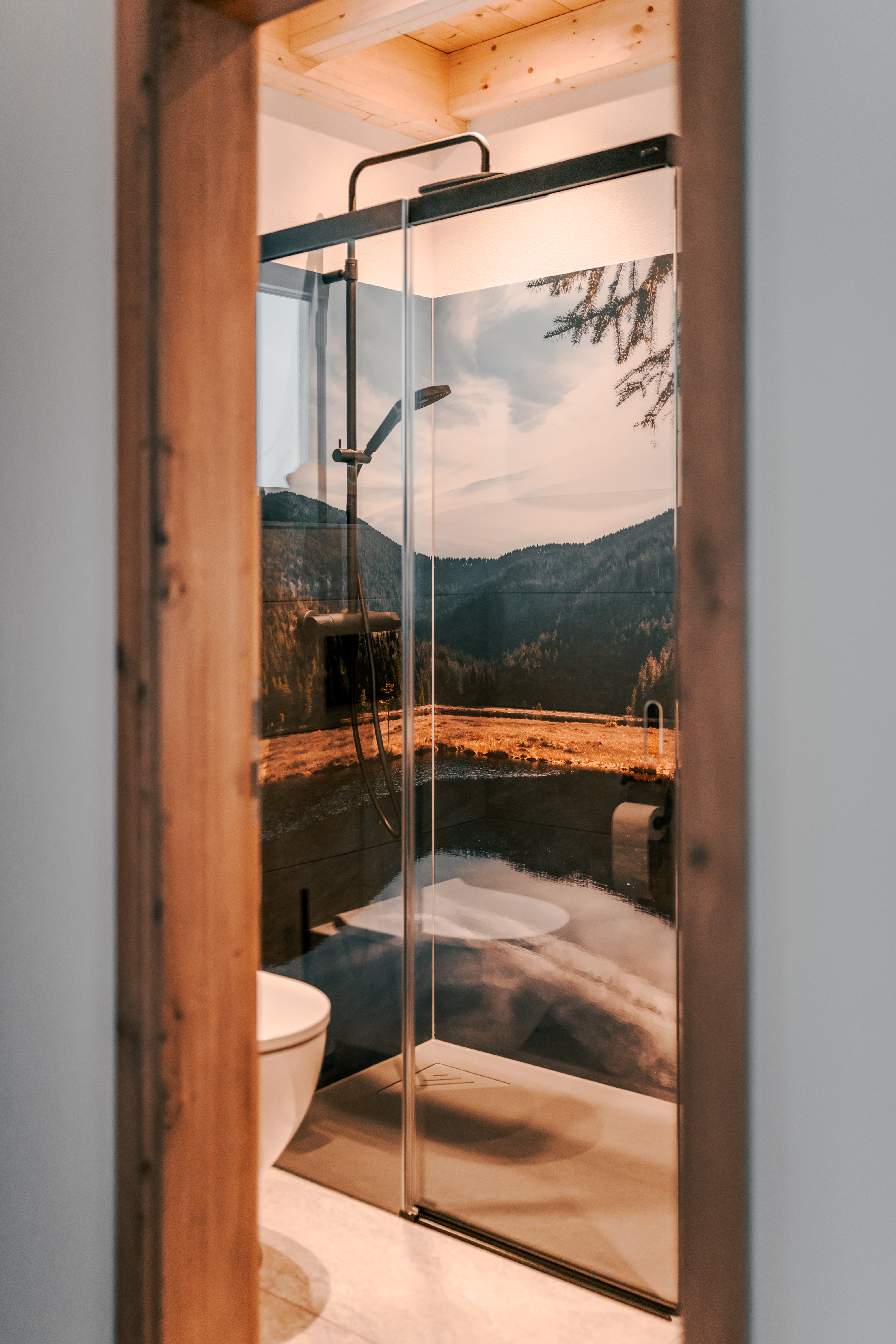 Chalet: kleines Badezimmer im OG - Woid_Liebe&Glück Chalets Bodenmais