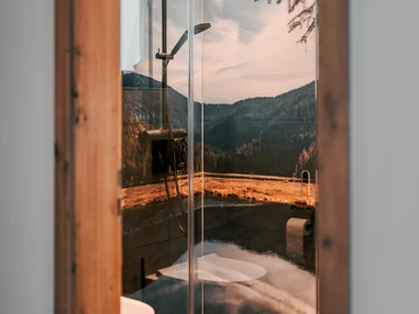 Chalet: kleines Badezimmer im OG - Woid_Liebe&Glück Chalets Bodenmais