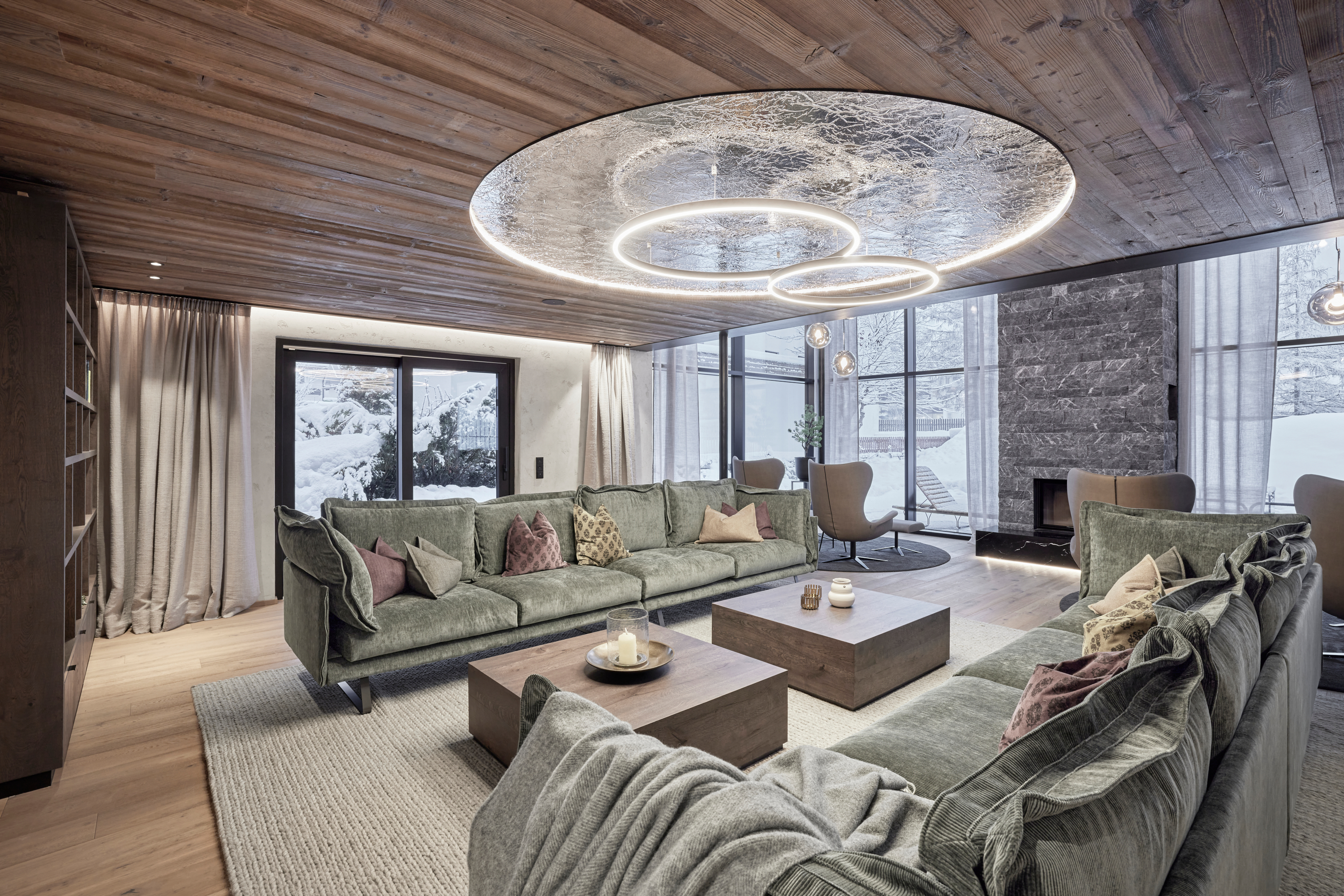 Hüttendorf - Balkon - Wohnzimmer - Chalet White Pearl by MYALPS 