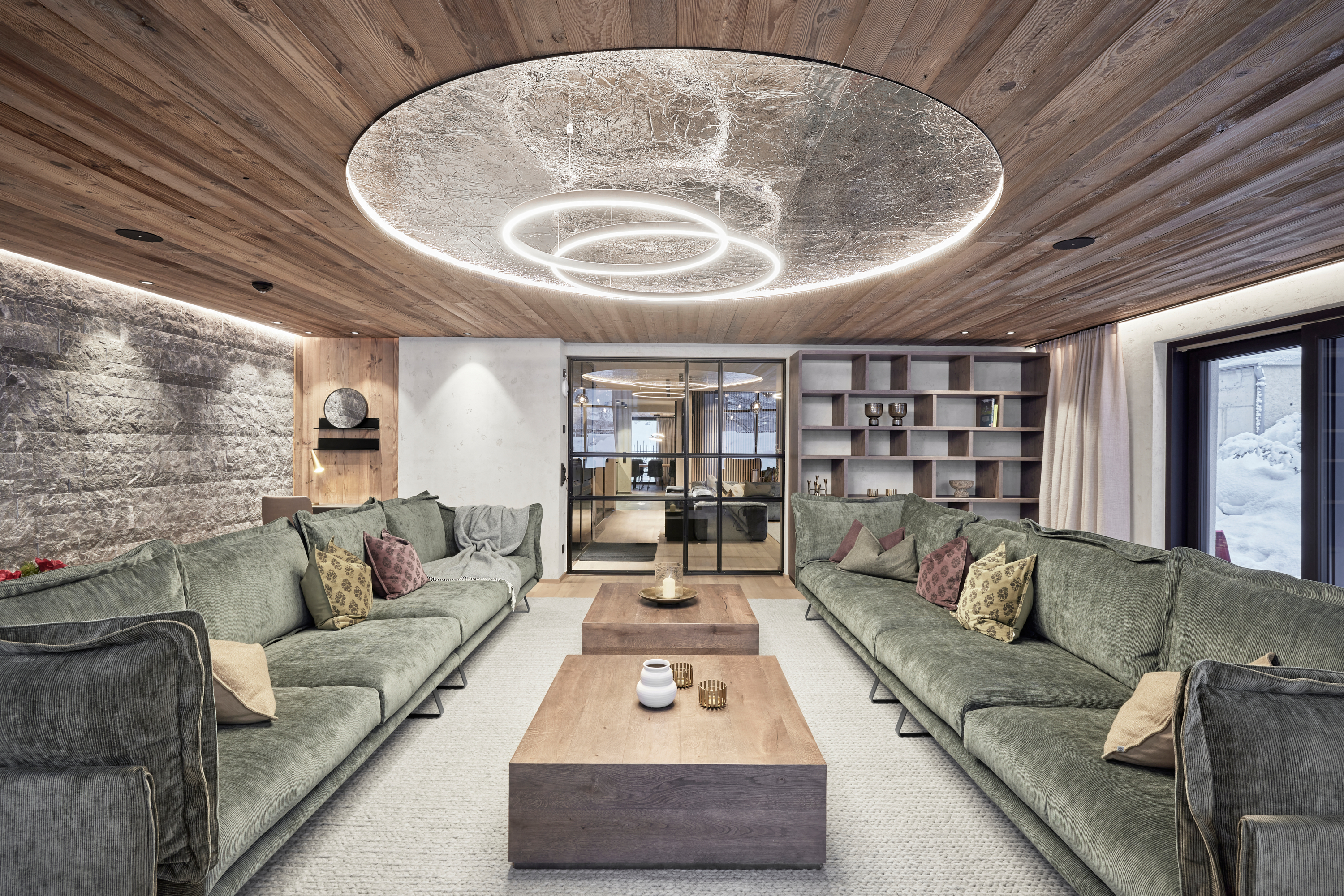 Hüttendorf - Balkon - Wohnzimmer - Chalet White Pearl by MYALPS 