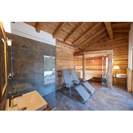 Chalet: Sauna mit Jacuzzi im Außenbereich  - Almidylle 