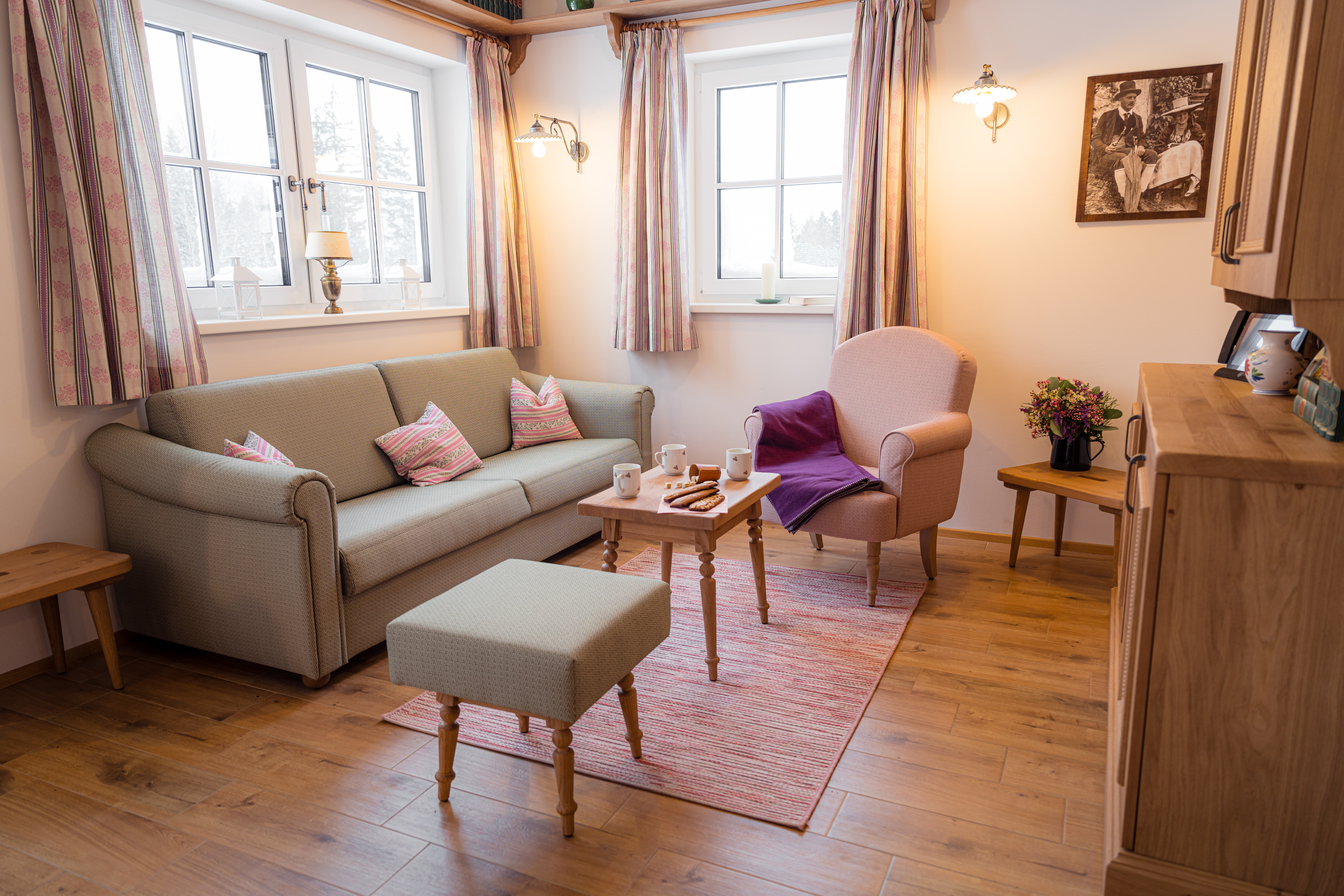 Chalet: Wohnraum im Haus Gössl - Narzissendorf Zloam - Grundlsee - Innen