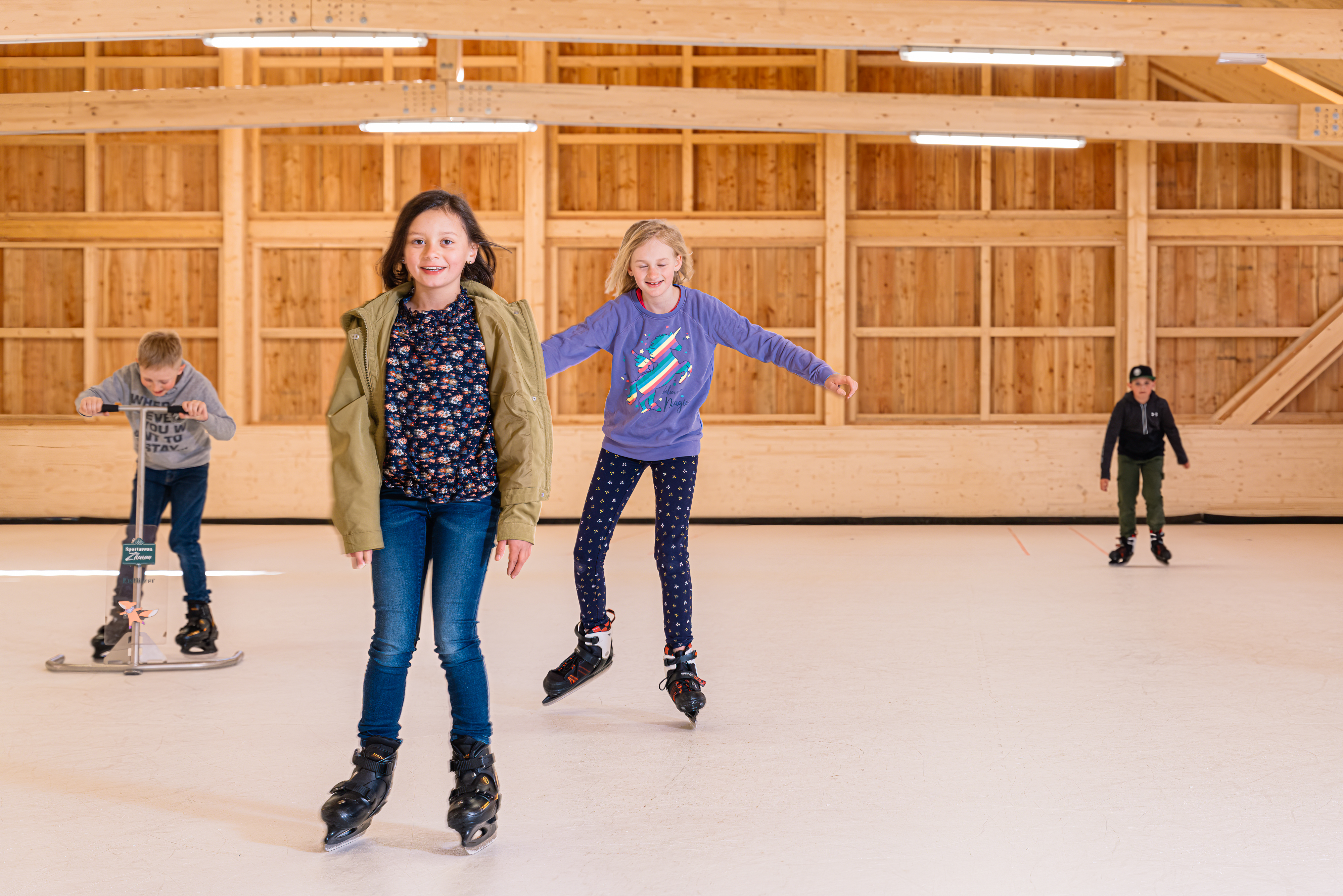 Chalet: Eislaufen in der Eislaufhalle im Narzissendorf Zloam - Narzissendorf Zloam - Grundlsee - Innen