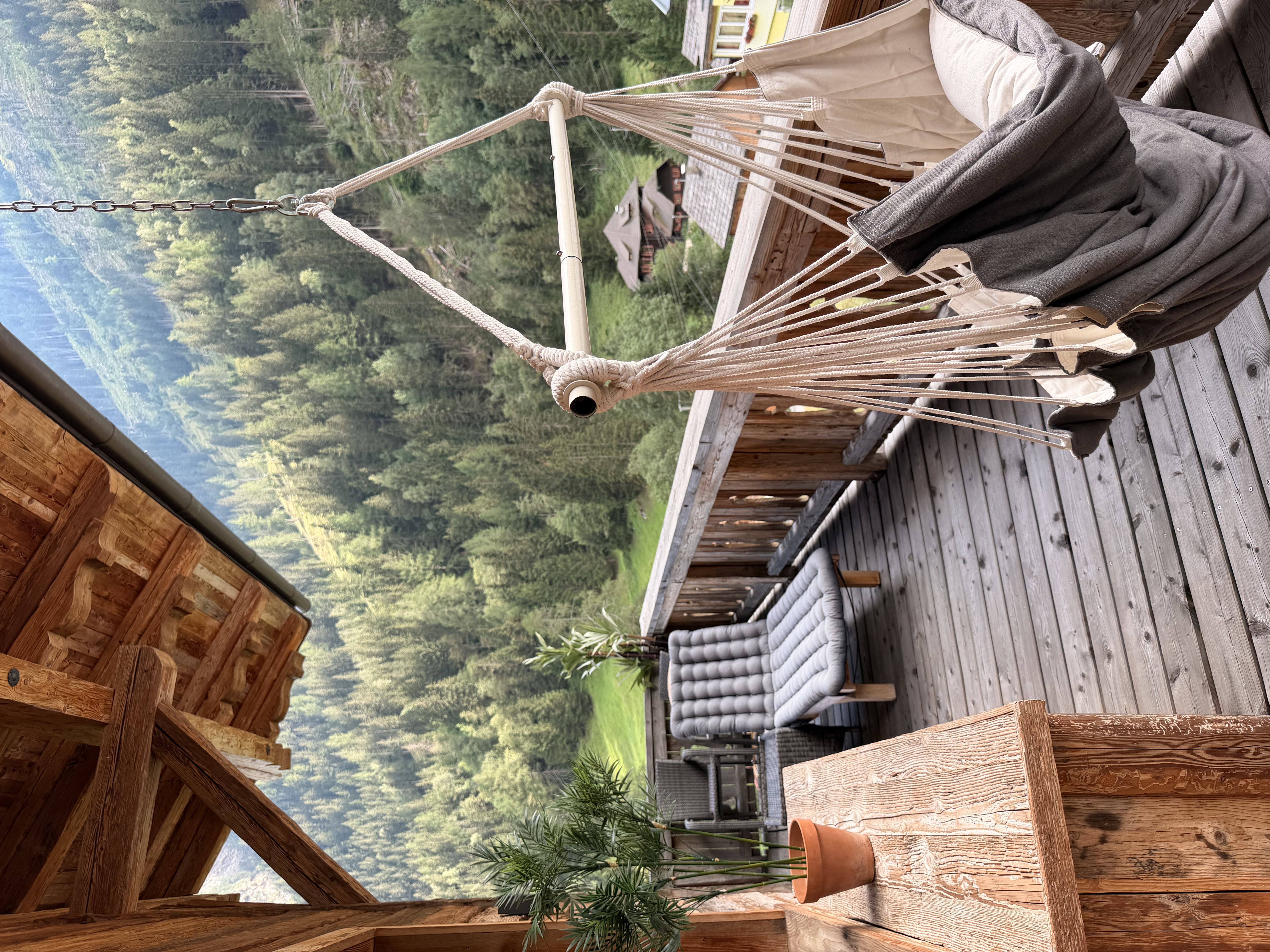 Chalet: risiger Balkon beim Studio Wasserfall - Chalets Eggerfeld