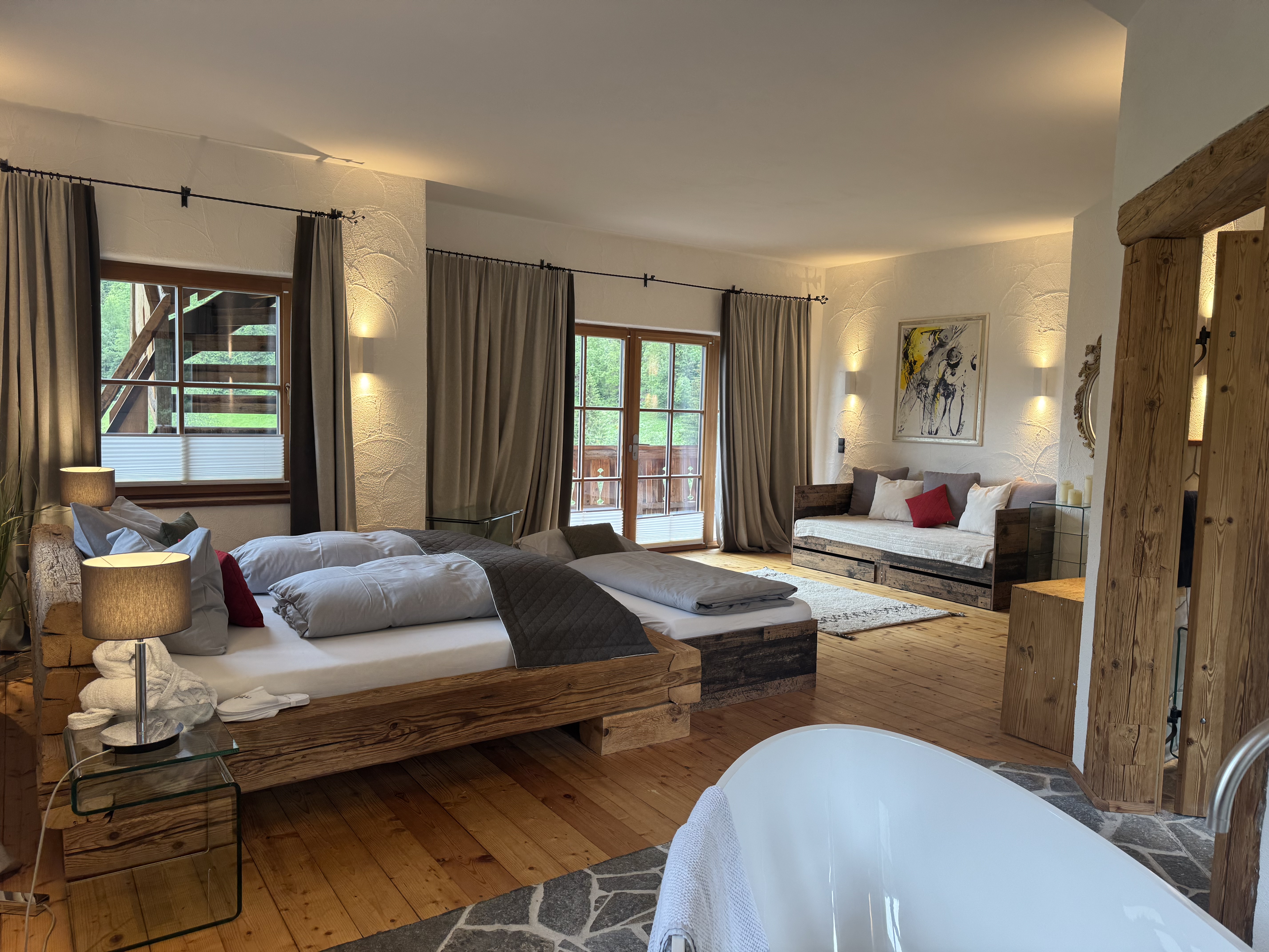 Chalet: Schlafzimmer Pfauensuite - Chalets Eggerfeld
