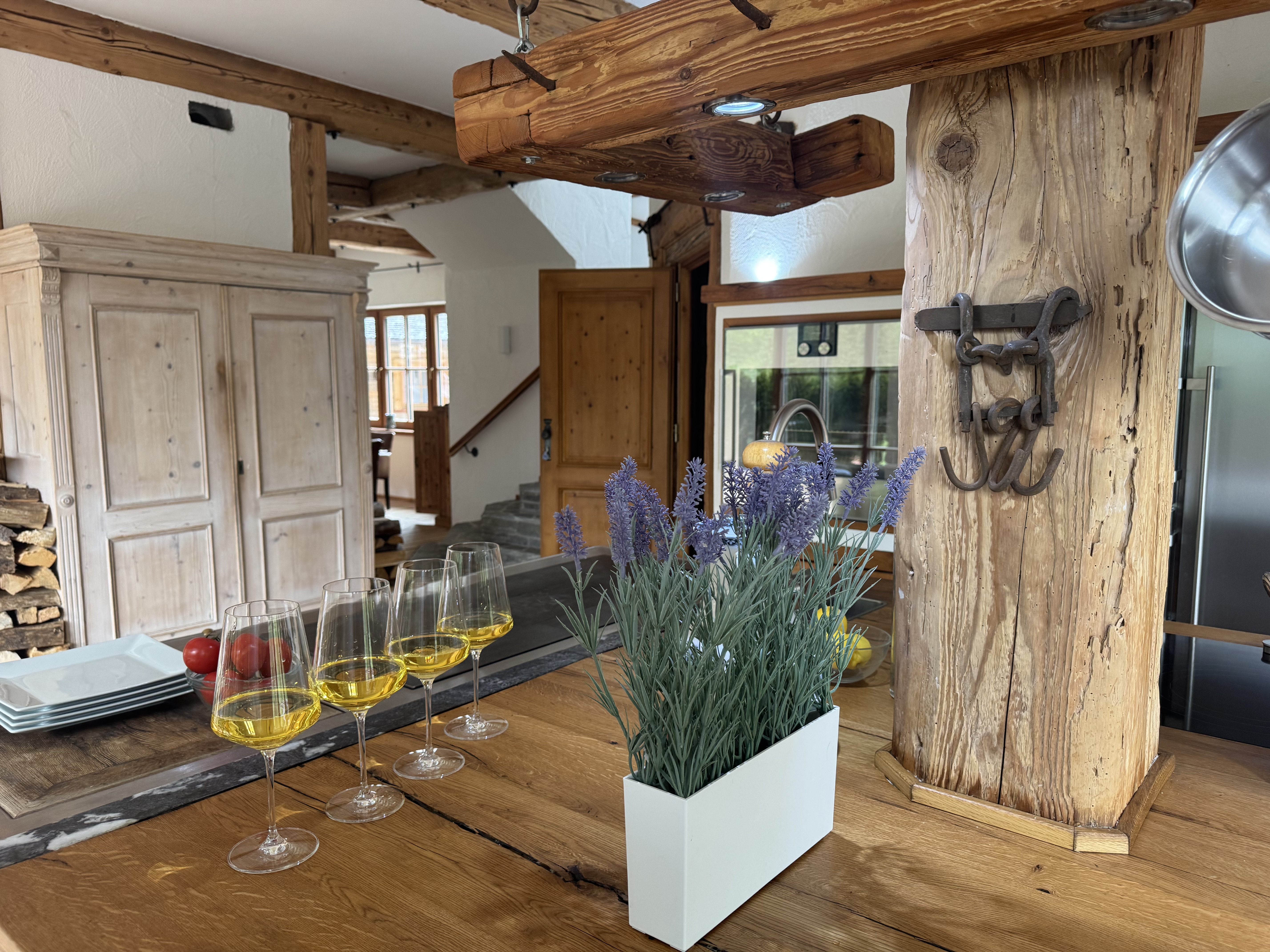 Chalet: Küche in der Pfauensuite - Chalets Eggerfeld