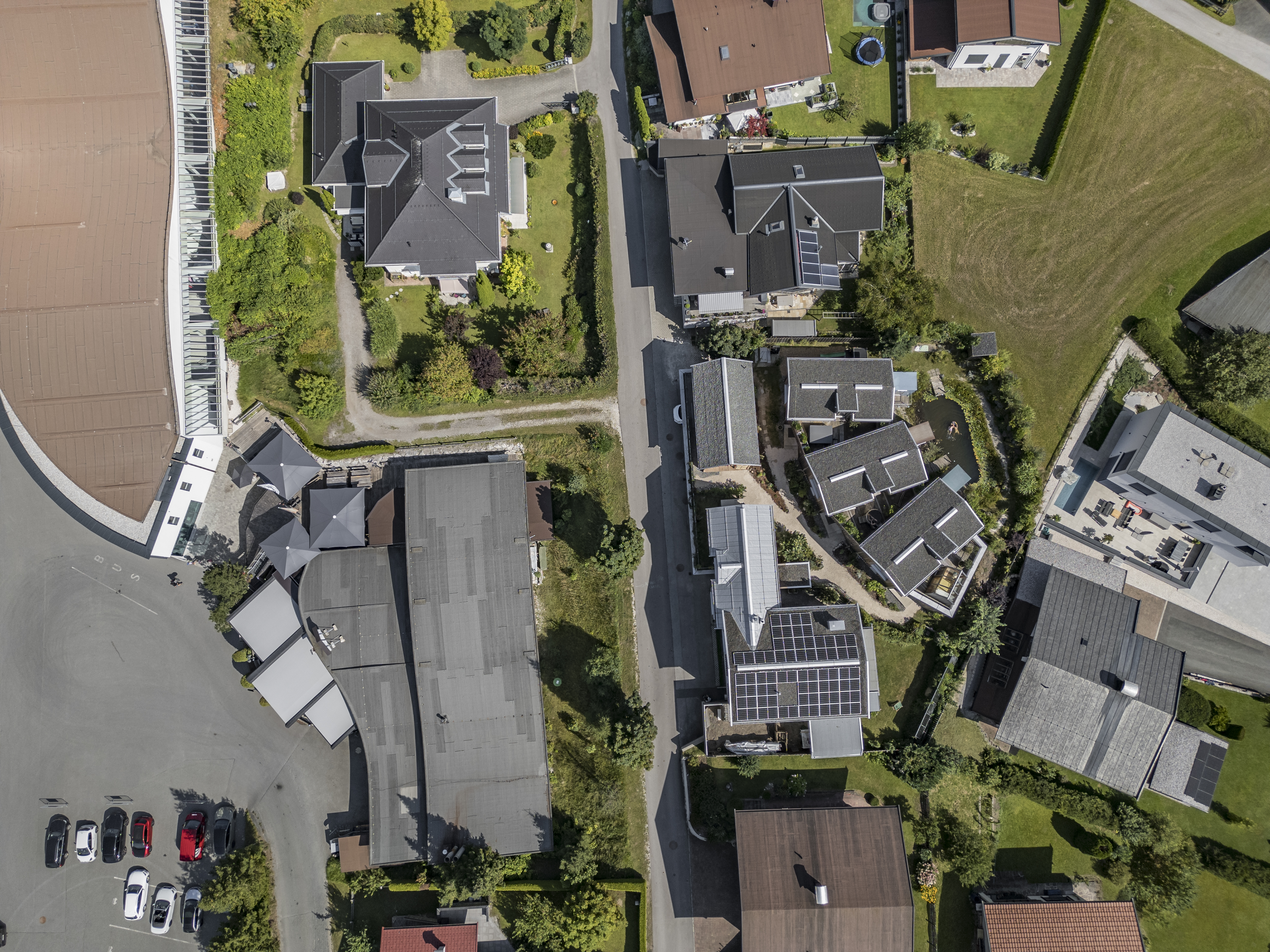 Chalet: Alpegg Chalets aus der Vogelperspektive: Traumlage an der Steinplatte - BIO CHALETS ALPEGG - Außen